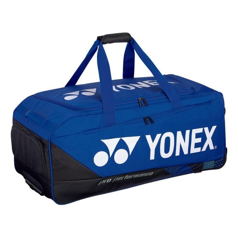 Yonex PRO TROLLEY BAG travel suitcase - spacious Yonex tennis bag in blue and black for tennis gear