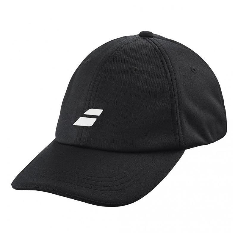 Babolat PURE LOGO 2024 cap - black, black sports cap made of recycled polyester for tennis and padel
