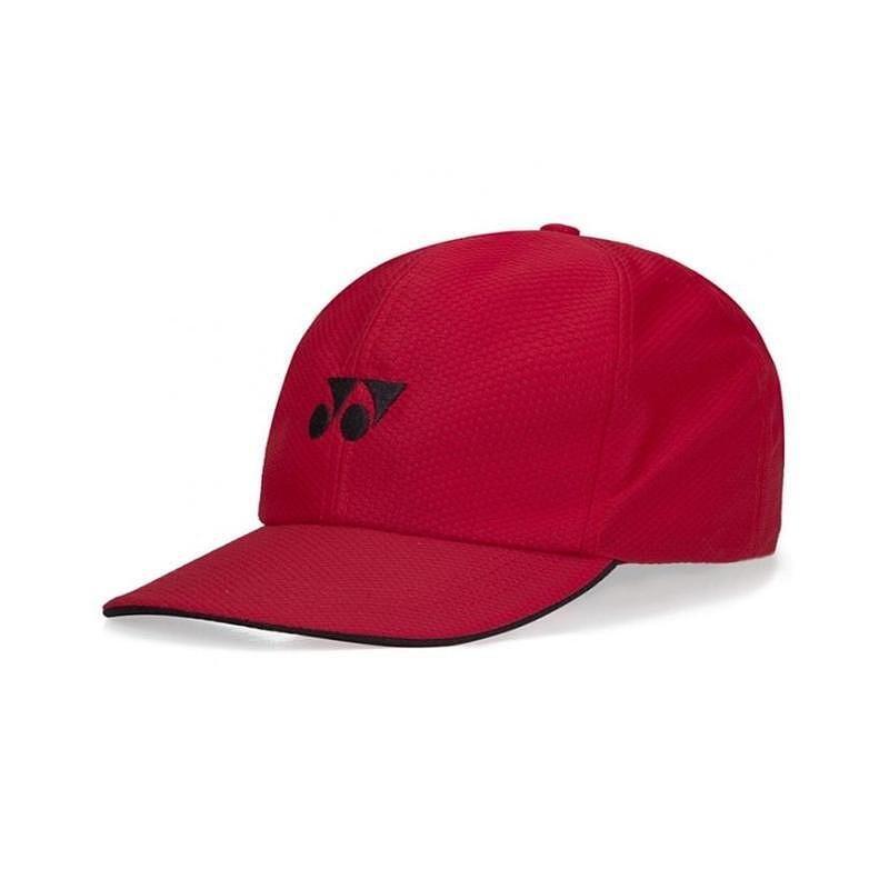 Yonex CAP 341 hat - white, black, red - a red Yonex hat for tennis and padel, 100% polyester, one size