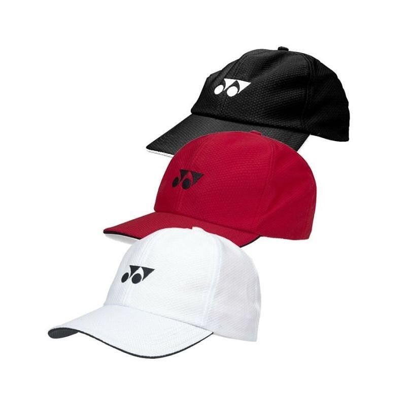 Yonex CAP 341 hat - white, black, red - Yonex hat in white, black, and red for tennis and padel