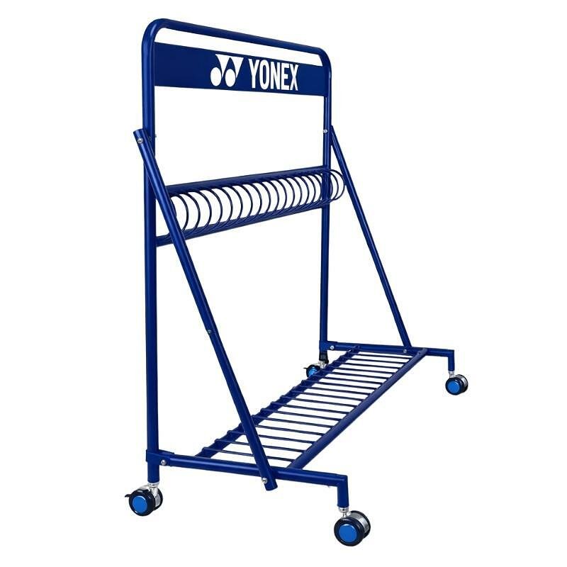 Yonex AC311 Deep Blue racket stand (up to 18 rackets) for storing tennis rackets and keeping sports gear neatly organized.