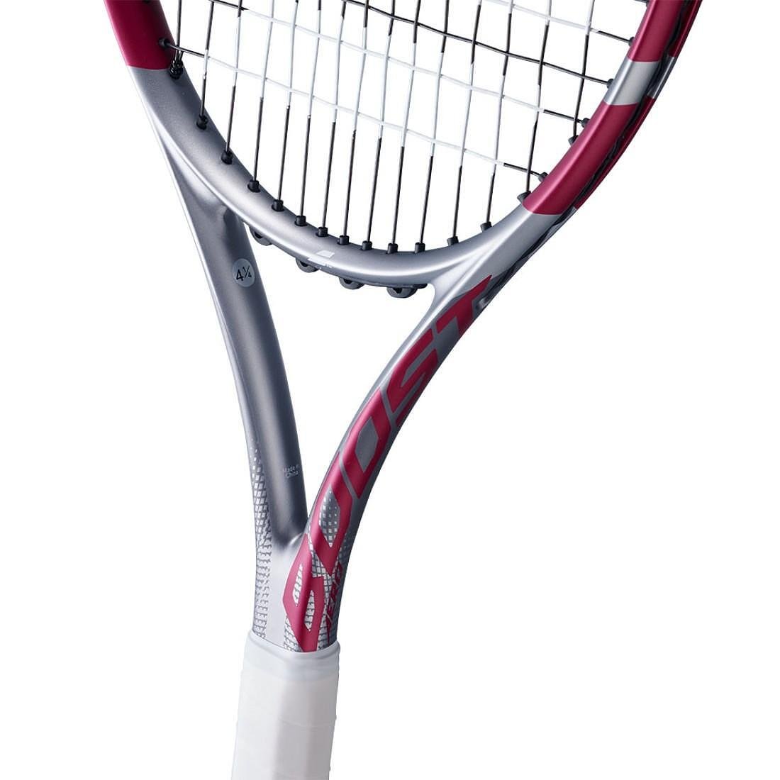 Babolat Boost Aero Pink tennis racket – a lightweight, pre-strung racket for tennis beginners and recreational players.