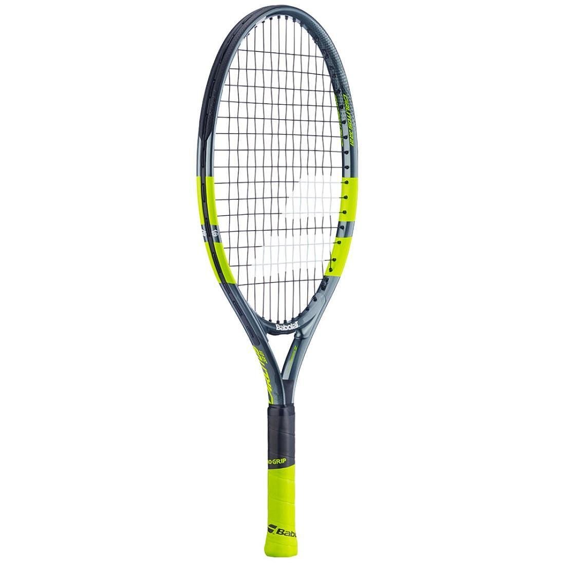 Rachetă de tenis Babolat Carlitos Junior 21 CV pentru copii 5-7 ani, rachetă ușoară din aluminiu cu ajutoare vizuale pentru învățare