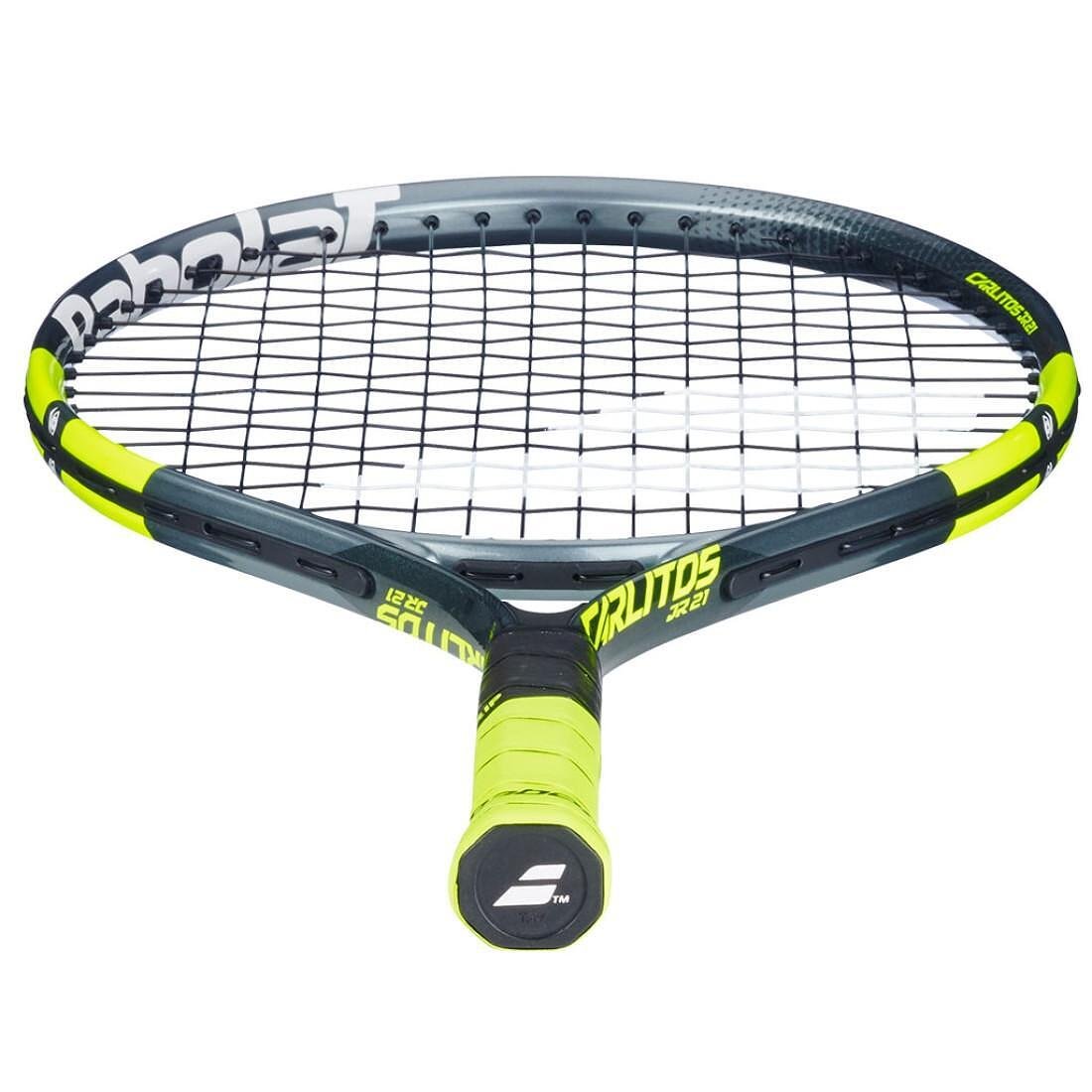 Rachetă de tenis Babolat Carlitos Junior 21 CV pentru copii 5-7 ani, rachetă ușoară din aluminiu cu instrucțiuni și design dinamic