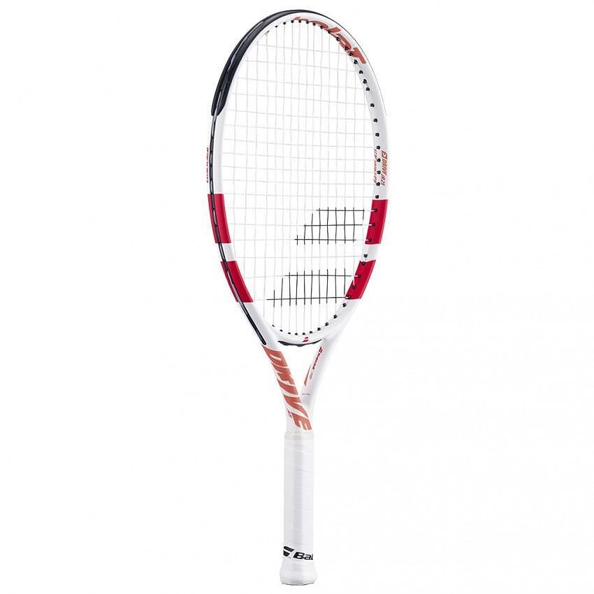 Tennis racket Babolat Drive Junior 23 White for children 6-8 years old, lightweight and comfortable for learning and control