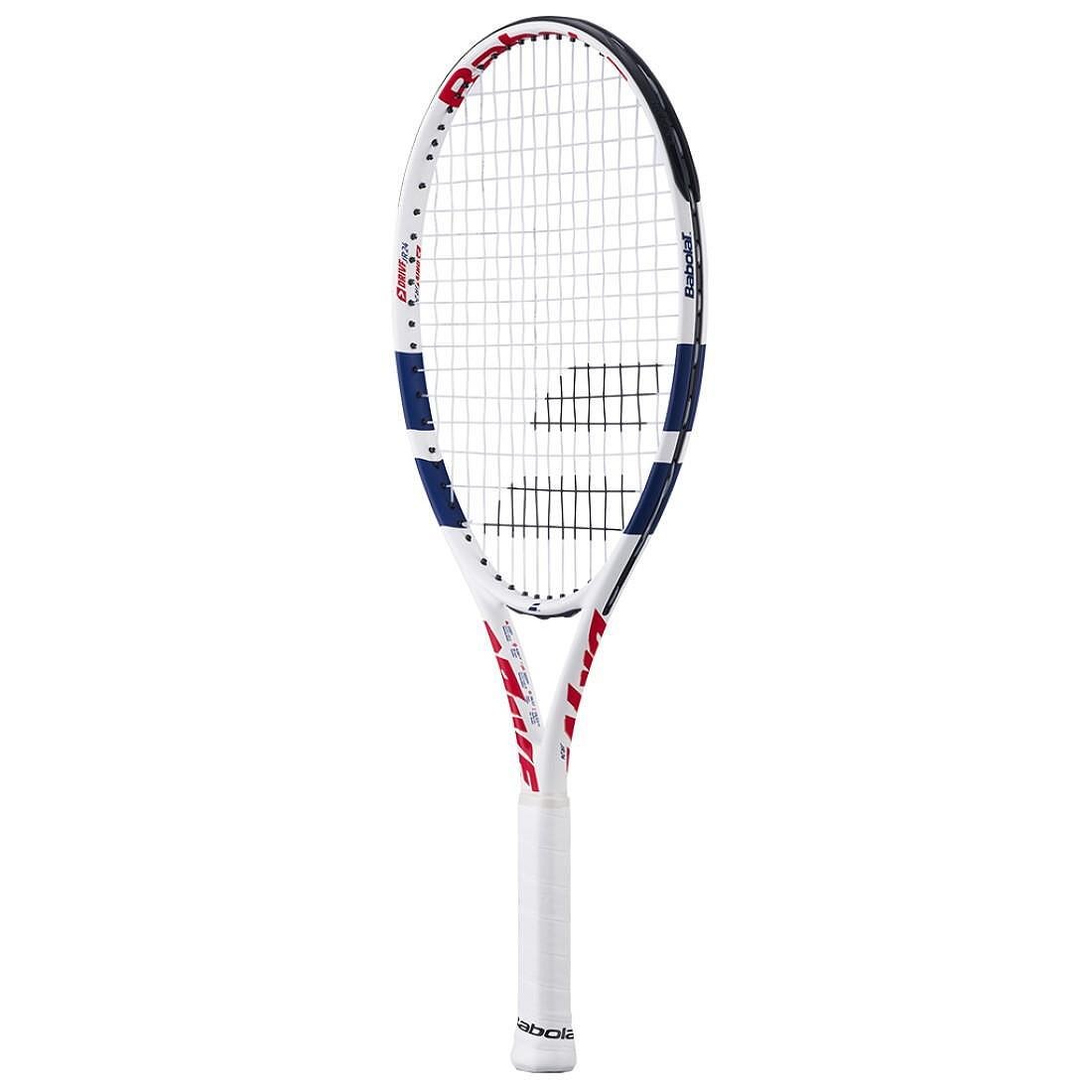 Babolat Drive Junior 24 White tennis racket for kids, a lightweight and comfortable tennis racket for a confident start and progress