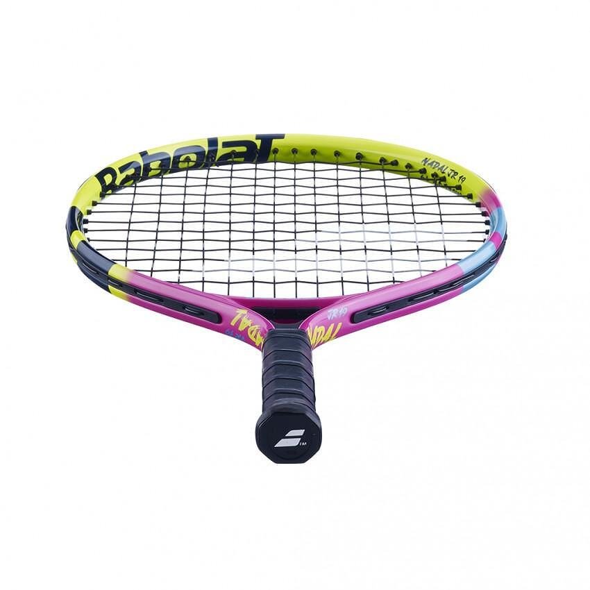 Babolat Nadal Junior 19 tennis racket for children with cover, stylish design in Rafael Nadal colors