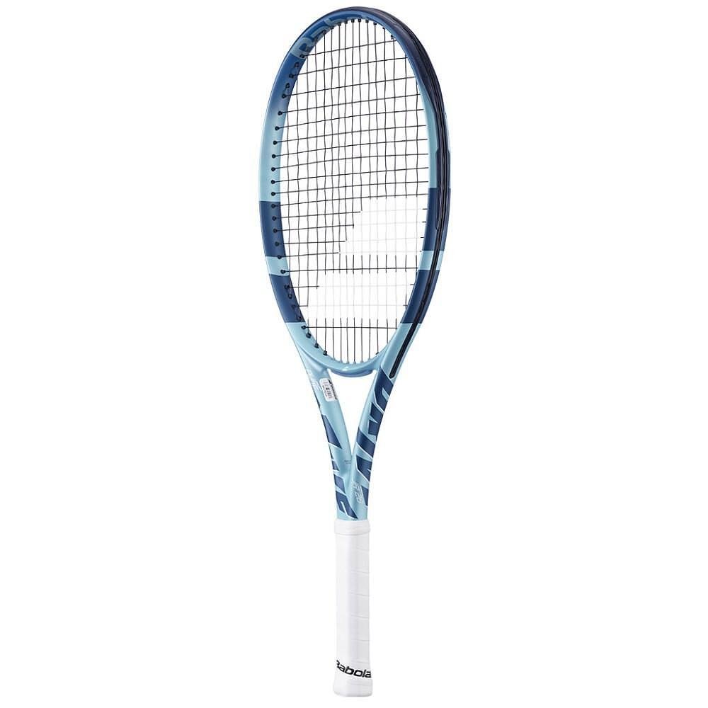 Babolat Pure Drive Junior 26 Gen11 Light Blue tennis racket for young competitors, powerful and lightweight tennis racket.