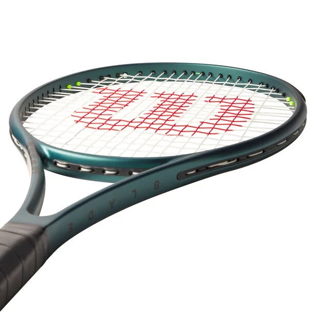 Wilson Blade 104 V9 tennis racket in Emerald Night Green, for control, feel and stability