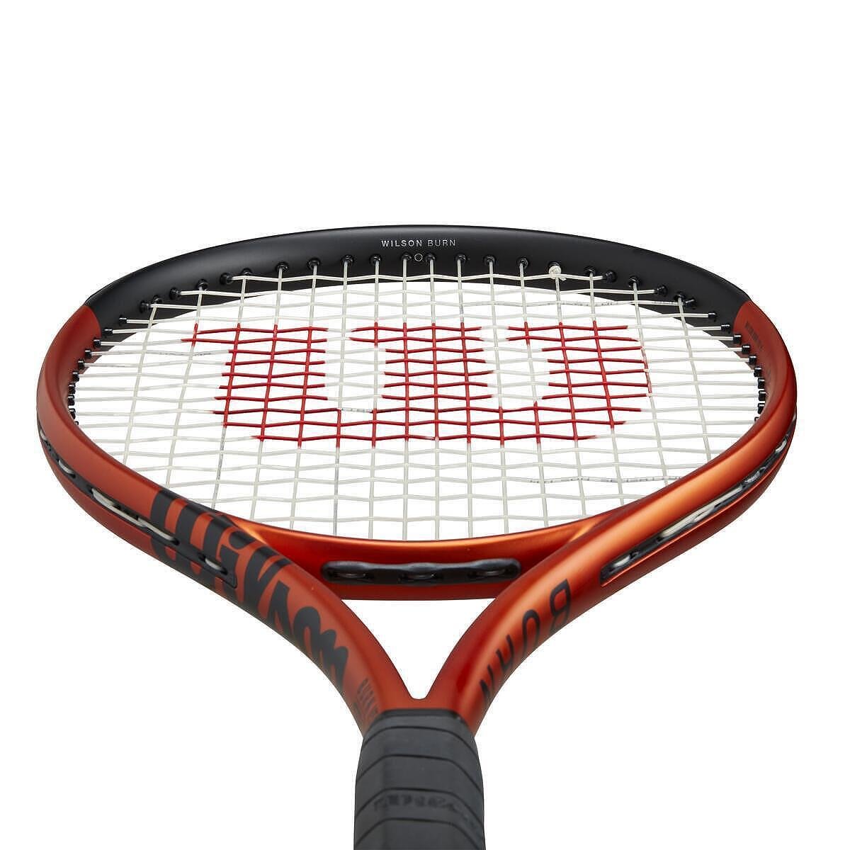 Tennis racket Wilson Burn 100 V5 – pre-strung, for power, precision, and aggressive play on the court.
