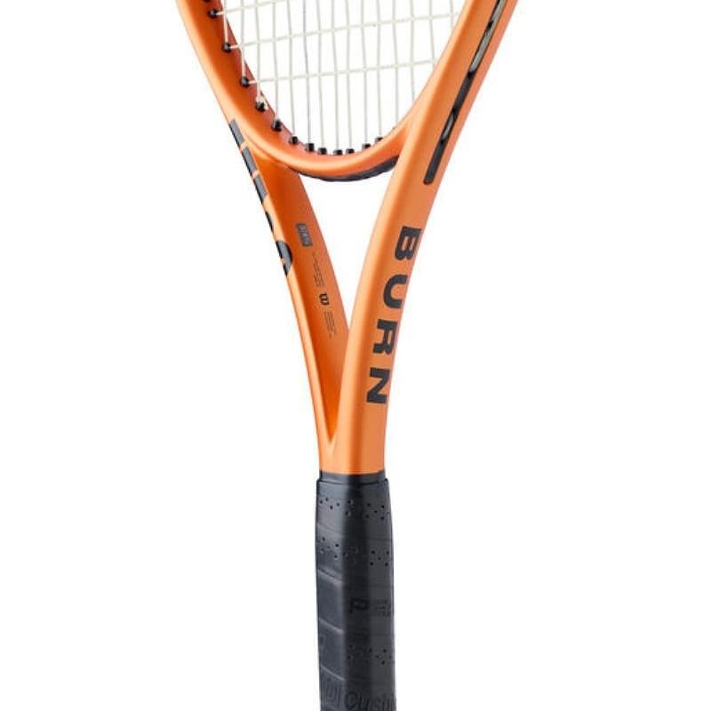 Wilson Burn 100 V6 tennis racket – orange tennis racket with power and control for advanced players