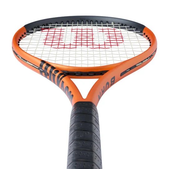 Wilson Burn 100ULS V6 tennis racket with a lightweight design and a large sweet spot for beginners and controlled play