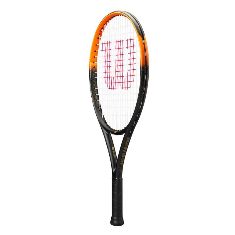 Rachetă de tenis Wilson Burn Spin Junior 26 - cadru din grafit pentru lovituri puternice și spin ușor, ideală pentru tineri competitori.