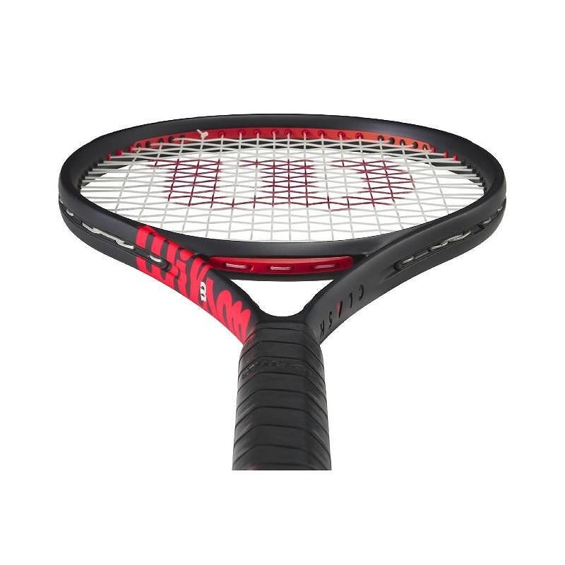 Rachetă de tenis Wilson Clash 100 Pro V3 în negru și roșu, rachete de tenis Wilson pentru control și confort