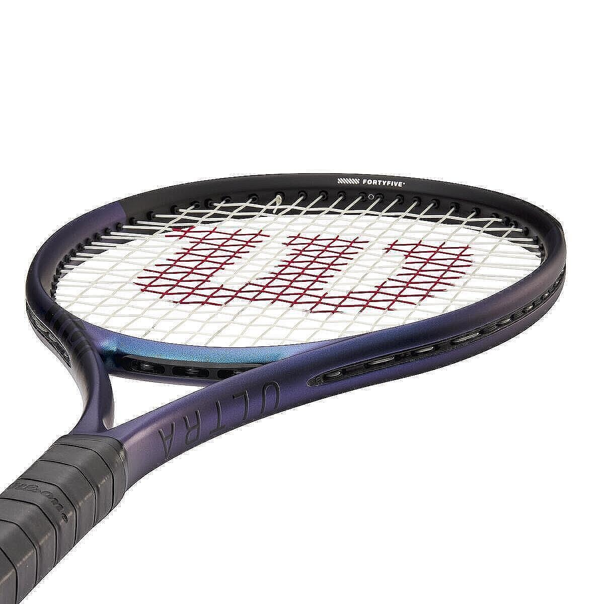 Wilson Ultra 100 V4.0 tennis racket with FortyFive technology for power, spin, and stability