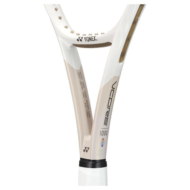 Tennis racket Yonex VCORE 100L Sand Beige – a lightweight racket for power, control and spin for beginners and intermediate players