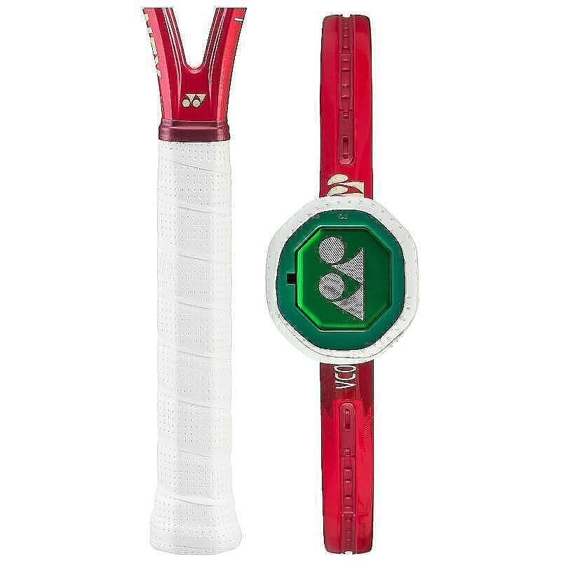 Yonex VCORE 98 Tour Ruby Red tennis racket for advanced players with control, stability, and topspin
