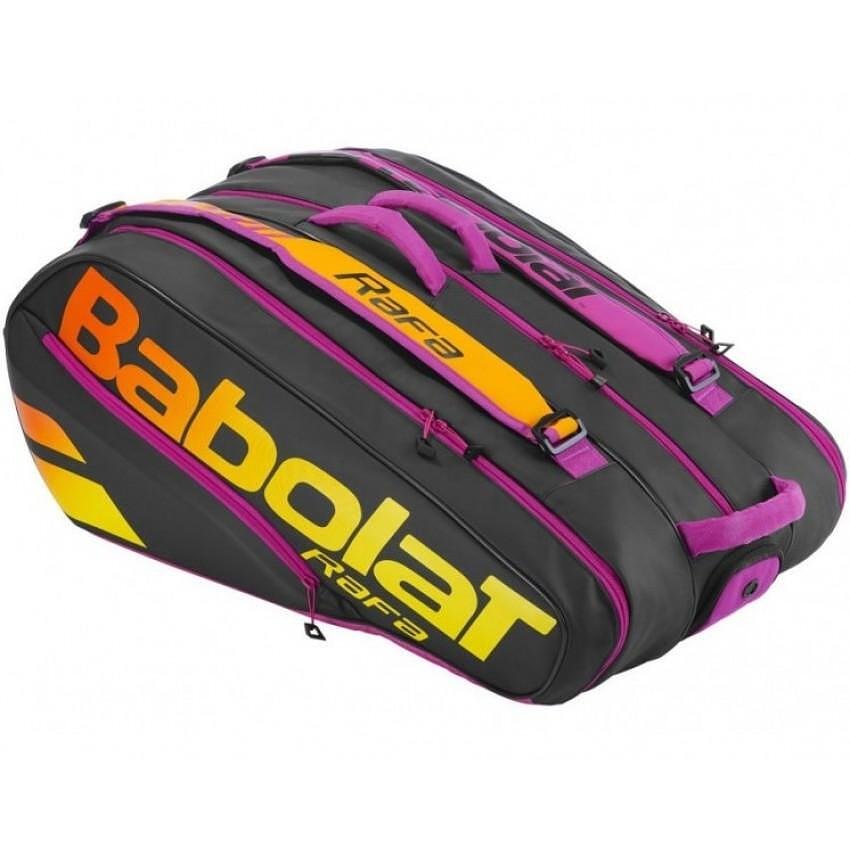 Babolat RH PURE AERO RAFA thermal bag - 12 rackets, black-orange tennis bag for tennis rackets and tennis gear