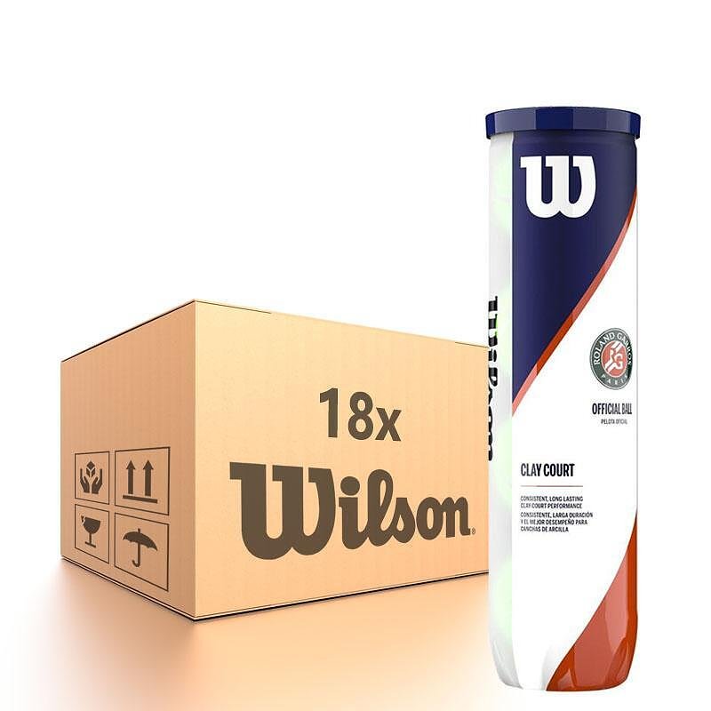 Mingi de tenis WILSON ROLAND GARROS CLAY CT 4 pentru teren de zgură, cutie de 18x Wilson
