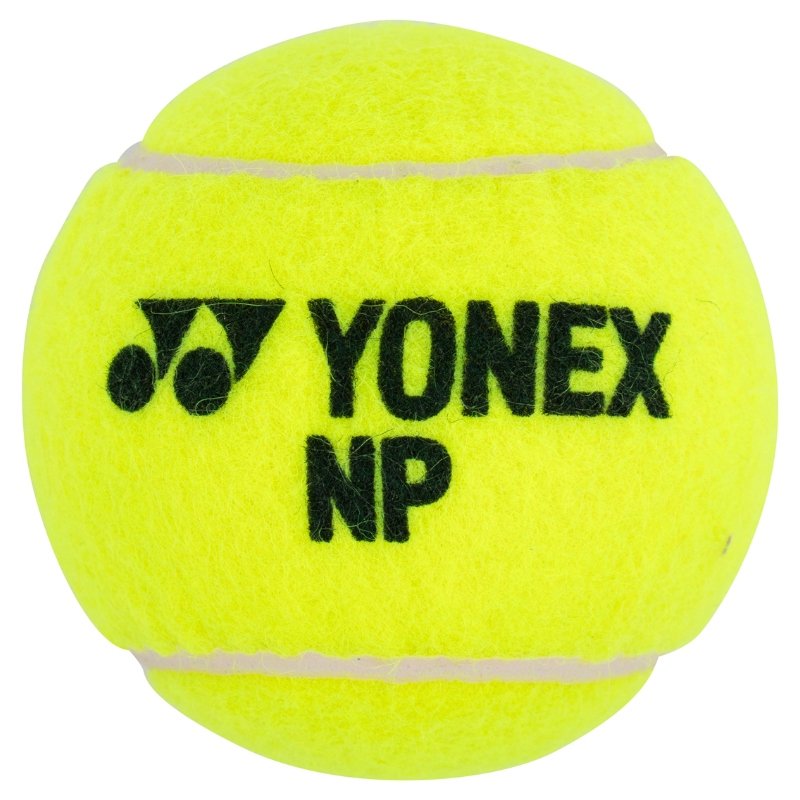 Тенис топки Yonex NP 60 бр. в плик (без налягане) - жълта топка с логото на Yonex.