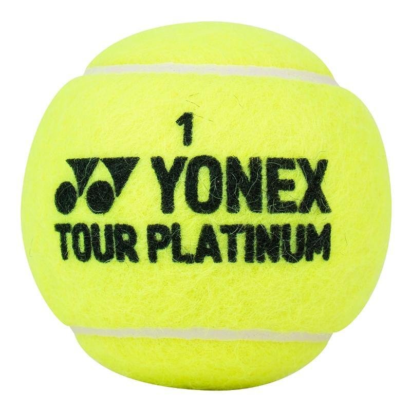 Тенис топки Yonex TOUR PLATINUM x4 – издръжливи ITF одобрени топки за всички настилки, 4 в кутия