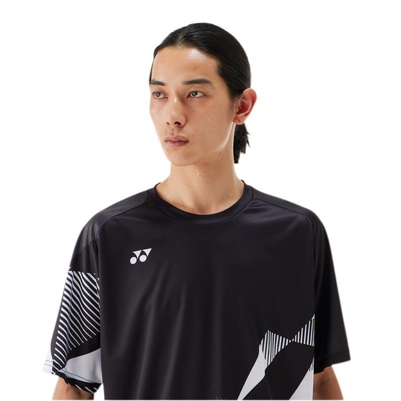Тениска Yonex 16744 Unisex Black – черна унисекс спортна тениска за комфорт, стил и тренировки, част от тенис екипировка.