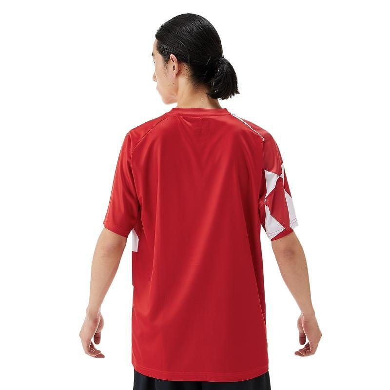 Тениска Yonex 16744 Unisex Tango Red, червена спортна тениска Yonex за тенис екипировка и комфорт
