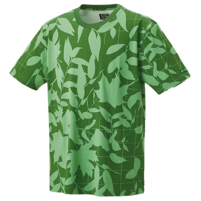 Tricou Yonex 2024 - UNISEX mărimea S verde măsliniu, echipament de tenis elegant pentru teren și în afara lui.