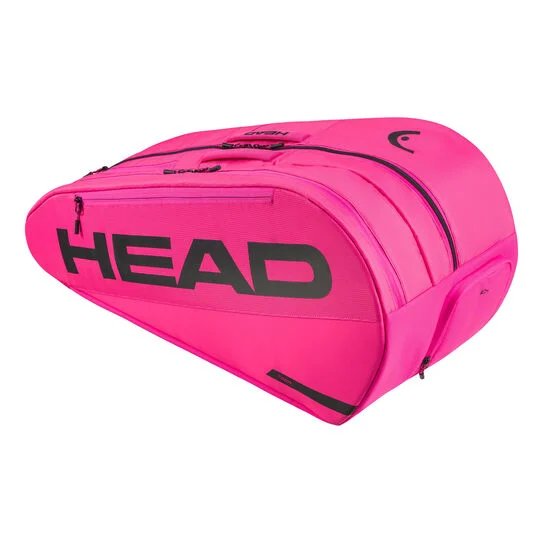 Термобег HEAD Tour L Pink - 9 ракети, розов термобег за тенис с място за до 9 ракети и CCT+ защита
