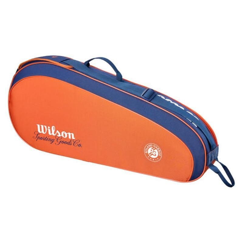 Термобег Wilson Team Roland Garros 2026 - 3 ракети, стилен тенис сак за до 3 ракети и екипировка
