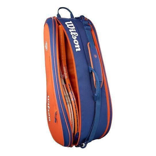 Термобег Wilson Team Roland Garros - 6 ракети, стилен тенис сак Wilson за 6 ракети и екипировка