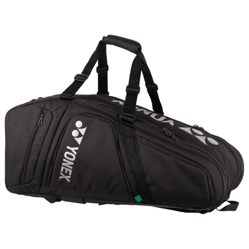 Термобег Yonex Gearlogic Black - 9 ракети, черен тенис чанта с място за 9 ракети и термоизолация.