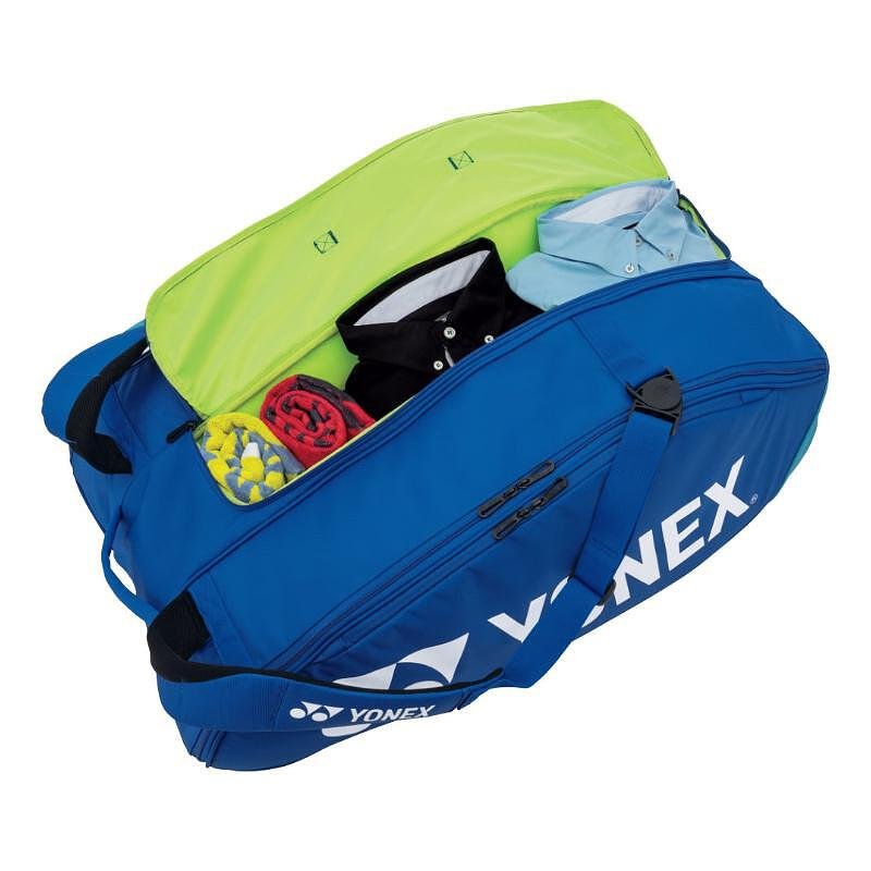 Termobag YONEX PRO BAG Cobalt Blue - 12 rachete, geantă spațioasă Yonex cu compartiment pentru încălțăminte