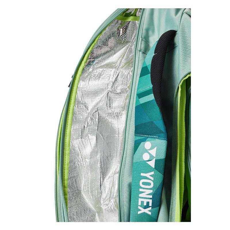 Thermobag YONEX PRO BAG Olive Green - 12 rackets, thermal compartments and backpack for tennis rackets and tennis gear