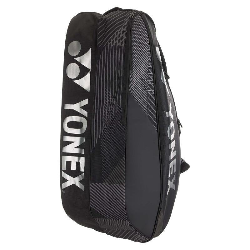 YONEX PRO BAG Thermal Bag Black - 6 racquets, black tennis bag for racquets, clothes and shoes, with backpack function