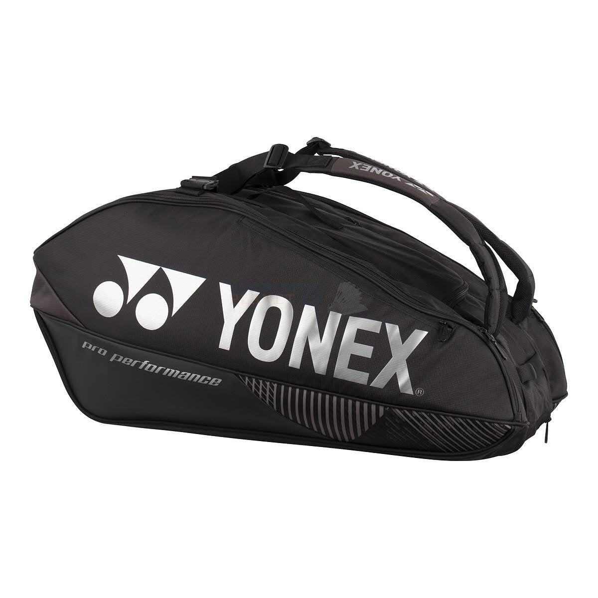 Geantă termică YONEX PRO BAG Black - 9 rachete - geantă de tenis neagră pentru 9 rachete, genți de tenis și echipament de tenis