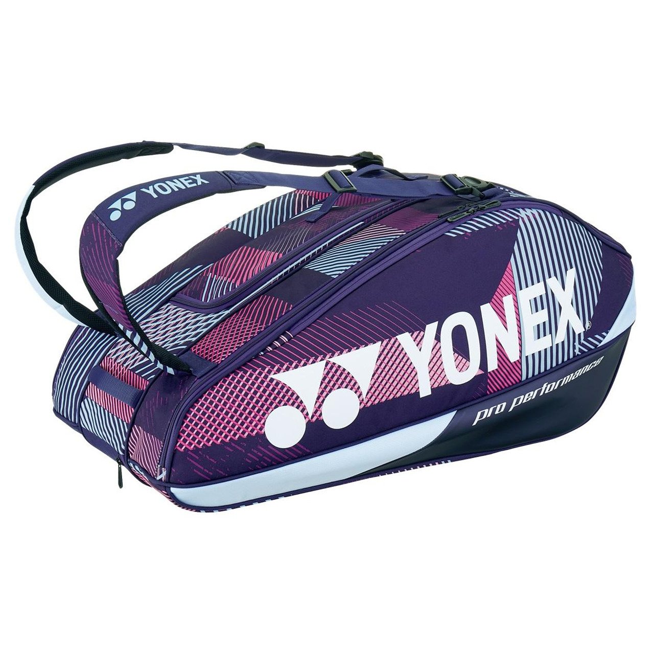 Термобег YONEX PRO BAG Grape - 9 ракети, тенис сак за 9 ракети с отделение за обувки и раница