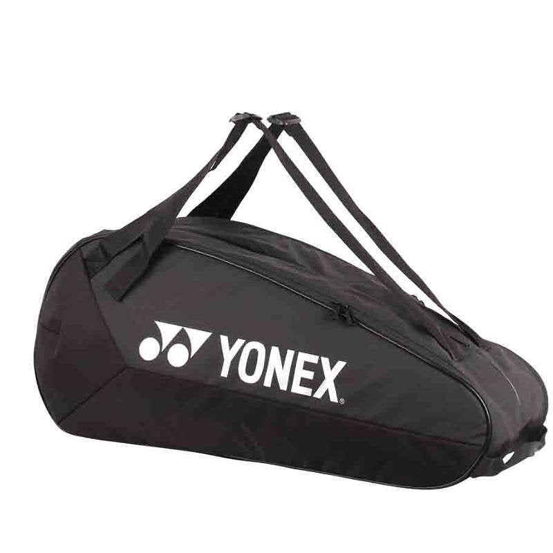 Geantă termoizolantă YONEX TEAM Black - 6 rachete - geantă de tenis neagră Yonex cu compartiment pentru rachete și pantofi sport