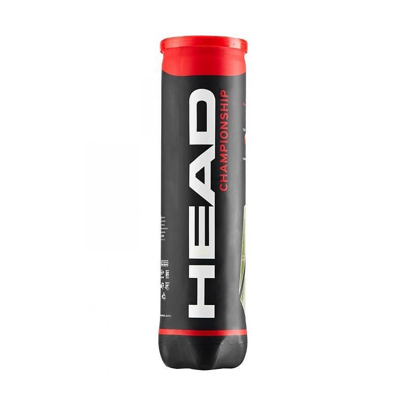 HEAD CHAMPIONSHIP tennis balls x4 for tennis and all courts, suitable for tennis gear and tennis store.