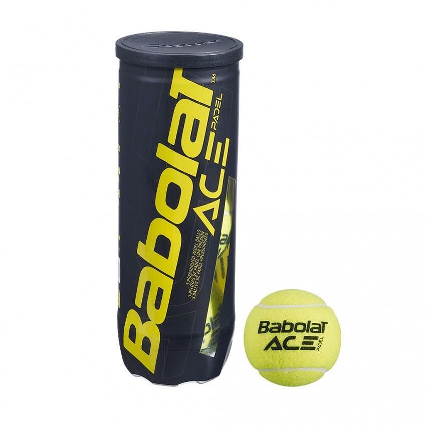 Топки за падел Babolat ACE PADEL X3 в тубус за състезателна и бърза игра, одобрени от Международната федерация по падел.